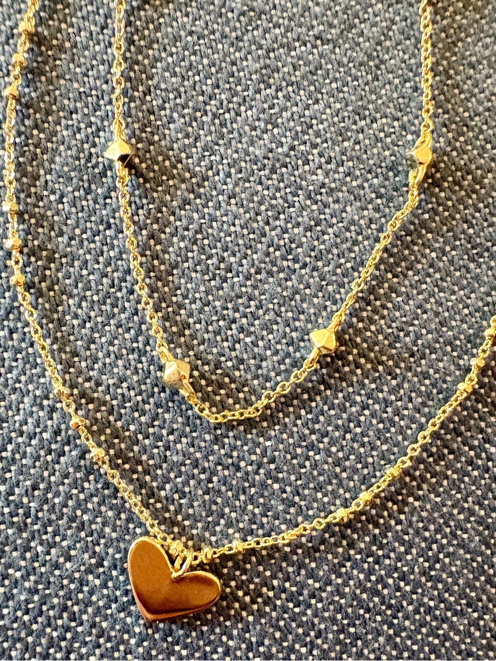 NWT Kendra Scott Ari Heart
Multi-Strand Necklace - Gold